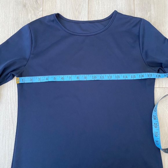 Navy Blue 3/4 Bell Sleeve Top - Picture 7 of 11